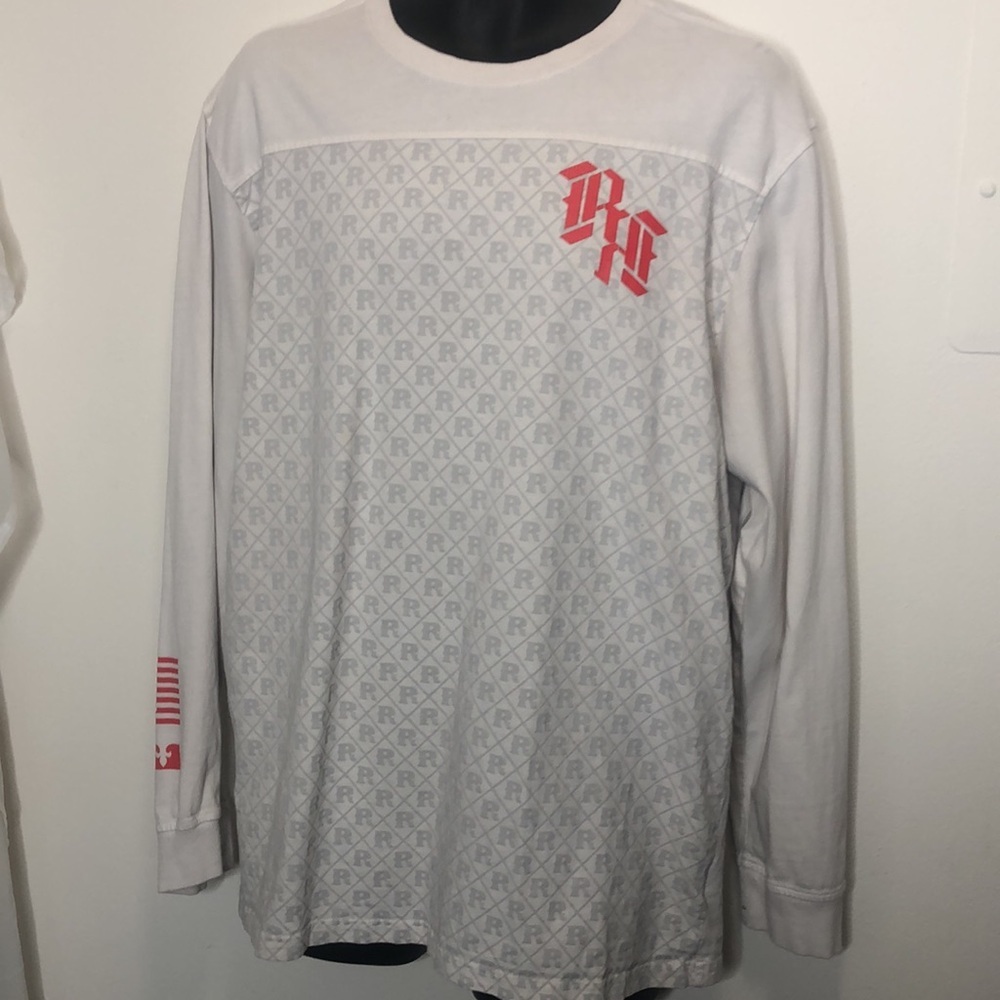 Rock Revival mens white monogram long sleeve tee shirt size XL